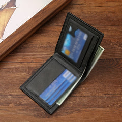 Men's Business Wallet with Money Clip Large Capacity PU Leather