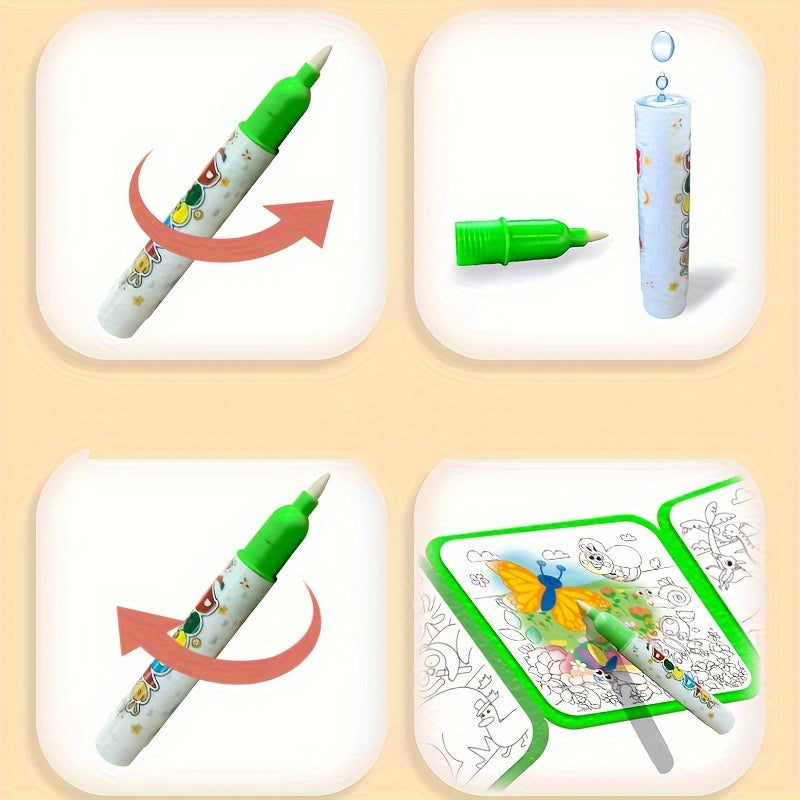 Foldable Magic Water Painting Book & Pen Set