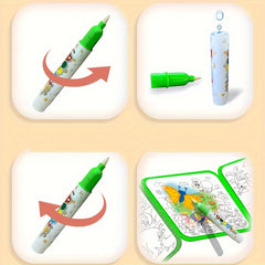 Foldable Magic Water Painting Book & Pen Set