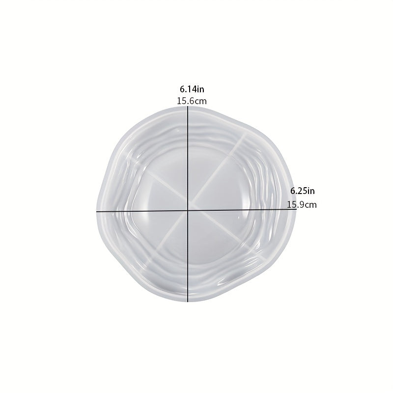 Wave Flower Tray Epoxy Silicone Mold Crystal Drip Plaster Cement Irregular