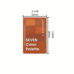 7 Colors Eyeshadow Palette Matte Shimmer Finish Soft Texture Delicate Powder