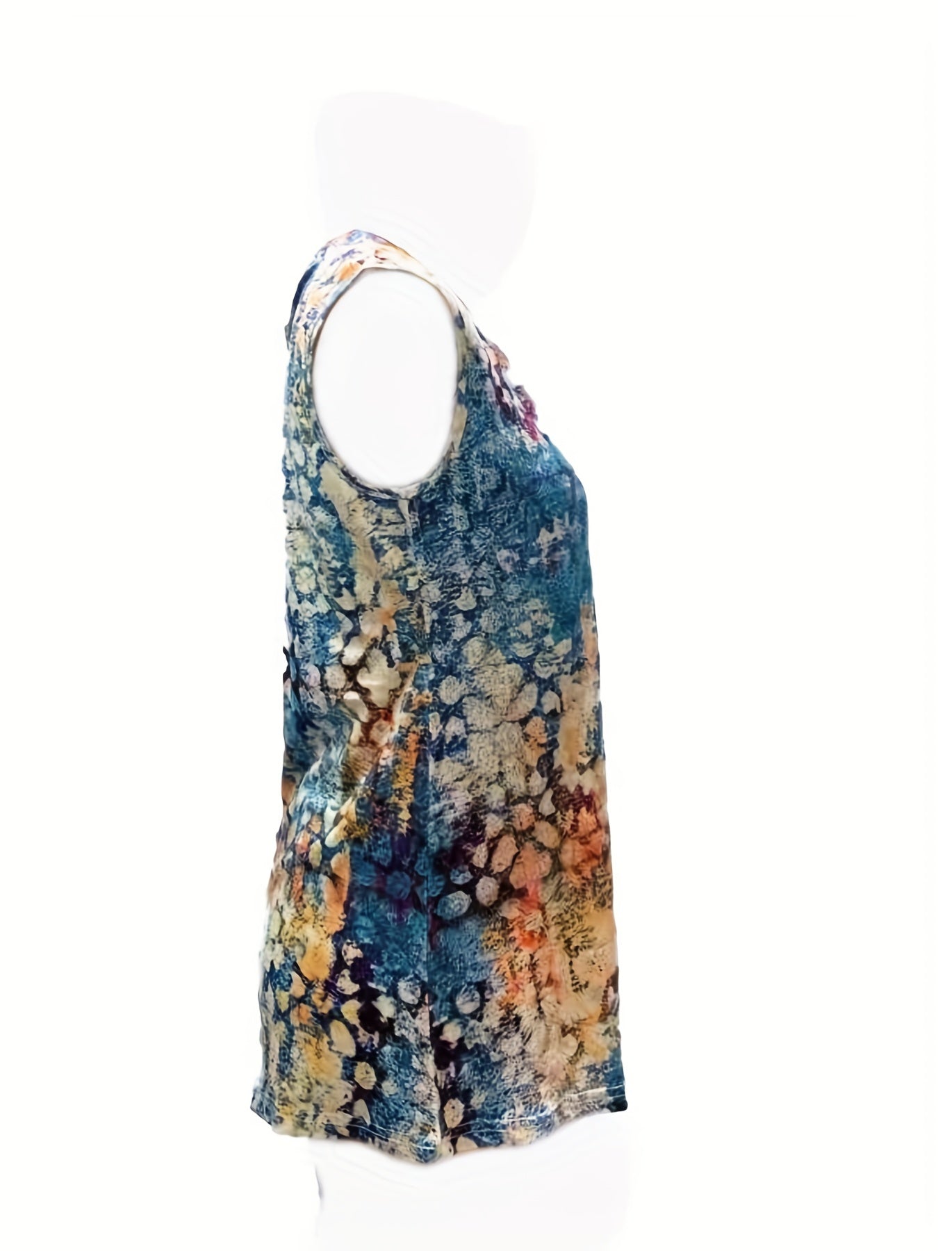 Graphic Print V Neck Tank Top for Summer