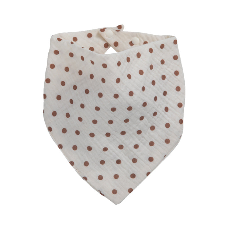 Floral Print Cotton Triangle Bib For Boys Girls