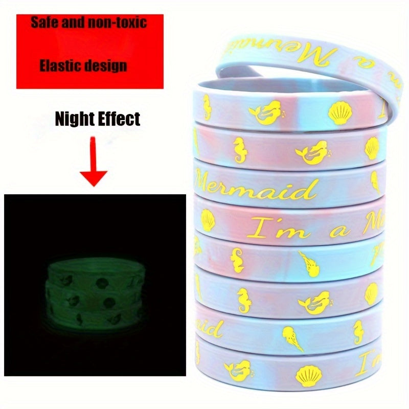 2pcs Sports Bracelet Gift For Women Elastic Ocean World Luminous