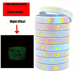 2pcs Sports Bracelet Gift For Women Elastic Ocean World Luminous