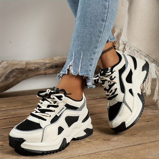 Chunky Mesh Breathable Sneakers Soft Shock Absorption Dad Shoes