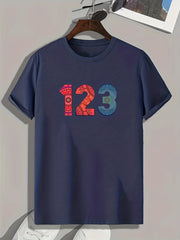 Number Print Men's Graphic T shirt Casual Comfy Tees For Summer