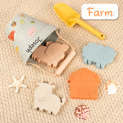 Silicone Beach Bathroom Travel Toys Set for Kids