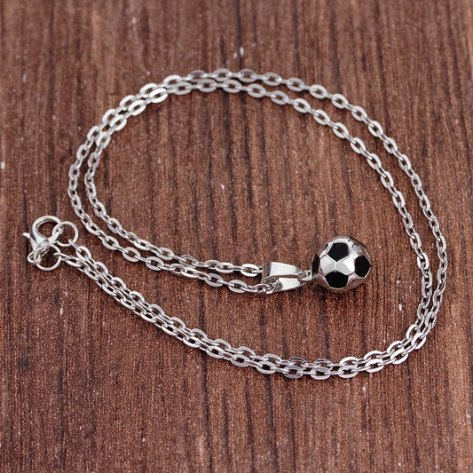 Stainless Steel Soccer Keychain - Ideal for Car or Bag - Great Gift