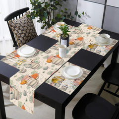 Autumn Morandi Pumpkin Vine Table Linen Set