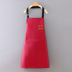 Waterproof Polyester Apron Solid Color Unisex with Pocket