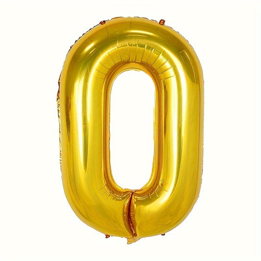 1pc 32 inch Golden Number Balloons - Suitable For Celebrations and Events