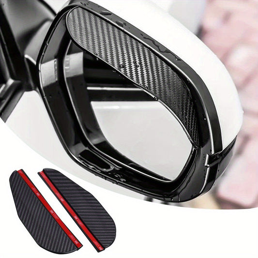 2pcs Mirror Rain Visor Eyebrow Side Mirror Rain Guards Covers Uniservial Fit