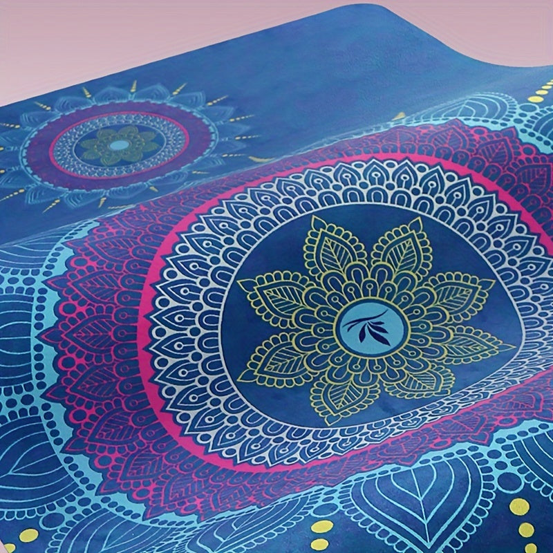 Flower Printed TPE Yoga Mat Non slip 6ft Thicken Soft Yoga Mat