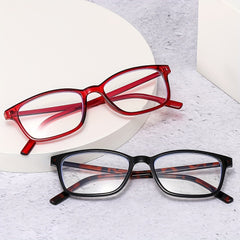 Square Clear Lens Glasses Lightweight Anti Light Reading Glasses