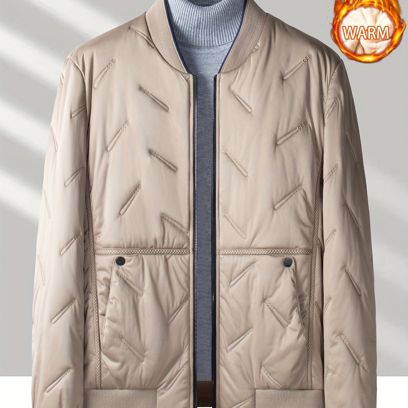 Men's Padded Outdoor Baseball Jacket for Autumn and Winter
