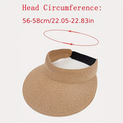 Khaki Faux Fur Woven Sun Hat for Men Women