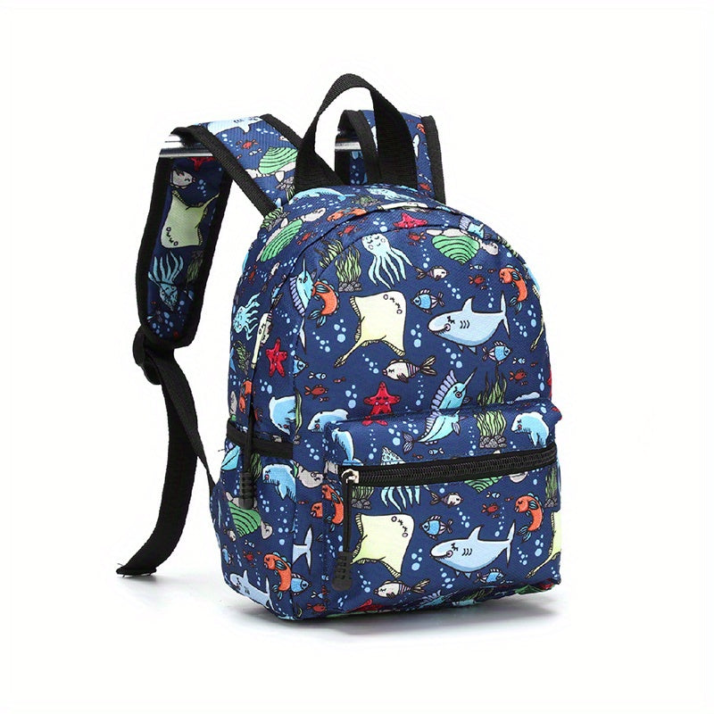Colorful Dinosaur Backpack for Kids with Padded Back and Adjustable Straps
