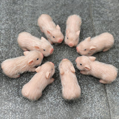 5 Inch Soft Silicone Reborn Doll Pig Mini Full Body Realistic Animal Doll