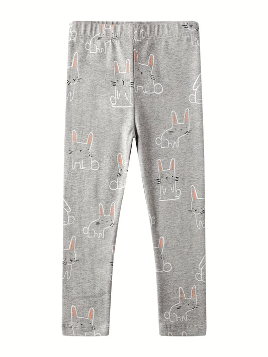 Toddler Baby Girls' Rabbit Graphic Leggings Pants