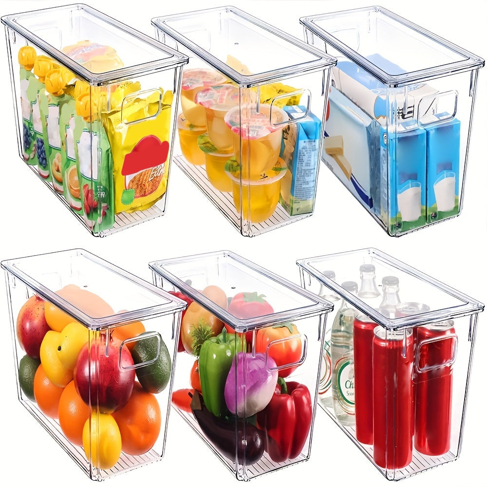 Clear Plastic Storage Box With Lids Kitchen Organizer
