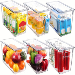 Clear Plastic Storage Box With Lids Kitchen Organizer