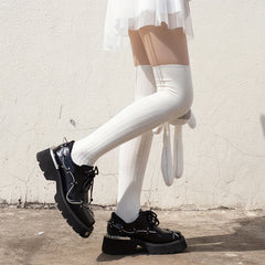 Solid Thigh High Socks Women's Stockings & Hosiery