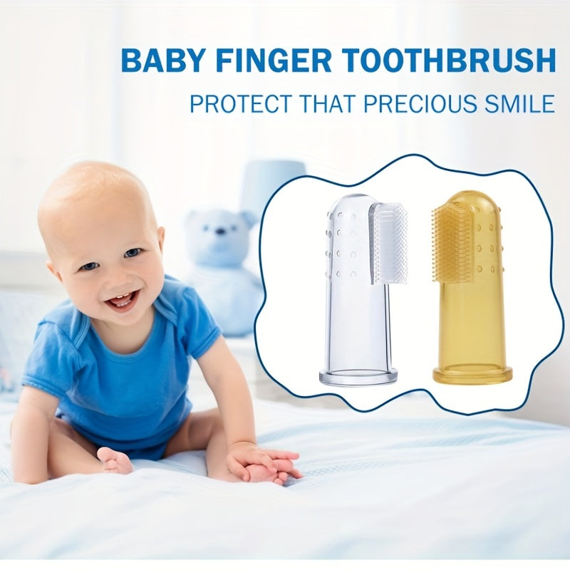 Baby Silicone Finger Toothbrush Infants Toddler Kids Oral Cleaning Brush