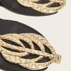 Leaf Buckle Elastic Belt Vintage Elastic Waist Belt Metal Buckle Belt