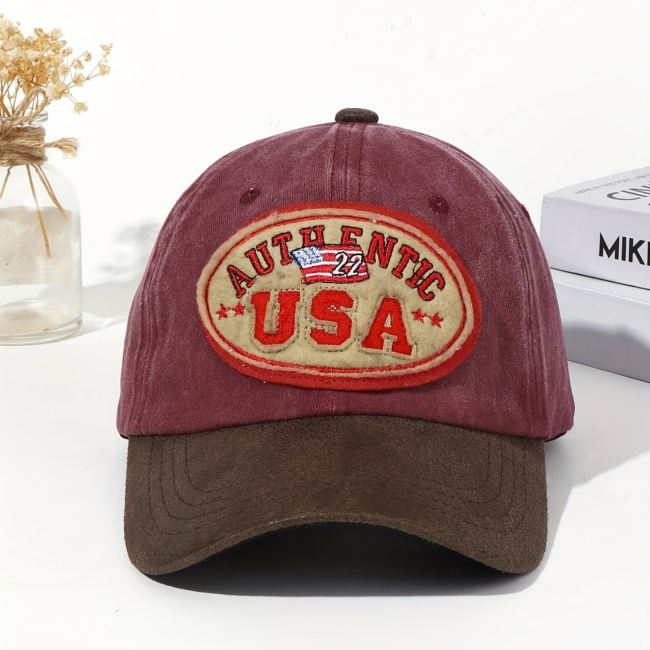 Embroidered Distressed Baseball Cap
