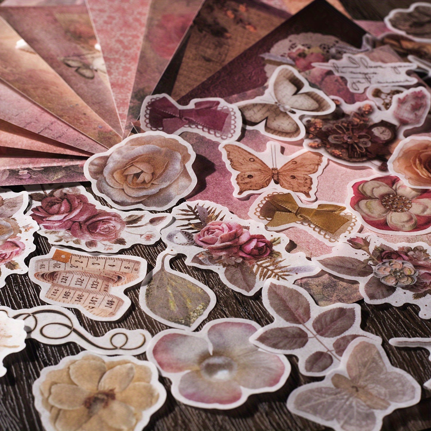60pcs Old Things Series Large Portion Retro Journal Material Pack