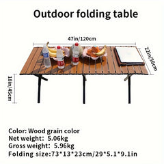 Folding Picnic Table Portable Low Height Egg Roll Table