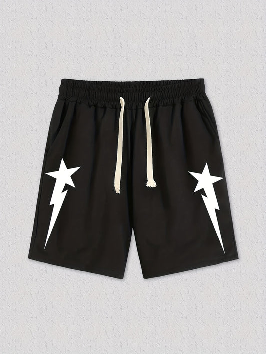 Star Pattern Men's Casual Loose Pocket Shorts