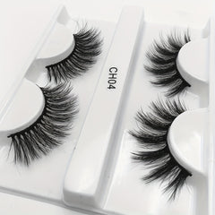 2 Pairs 8D Thick False Eyelashes Cross Faux Mink Hair Curling Natural Lashes