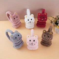 Whimsy Winter Cartoon Cat Ear Warmer for Women