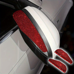 2Pcs Car Rear View Mirror Sticker Rain Eyebrow Visor