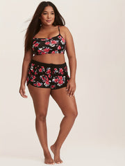  Rose & Skull Bra & Shorts Swimsuit Set
