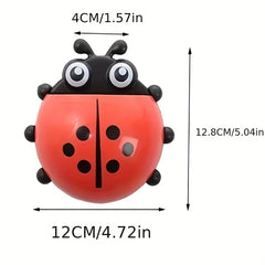 Ladybug Toothbrush Holder Suction Cup Storage Box