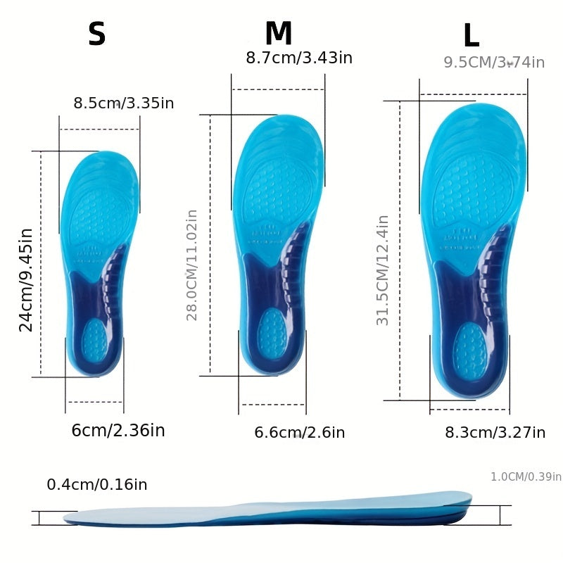 Sports Shock Absorption Insoles High Elastic Comfortable Running Sneaker Insoles