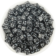 100pcs Acrylic Square Happy Face Beads for Jewelry Making DIY
