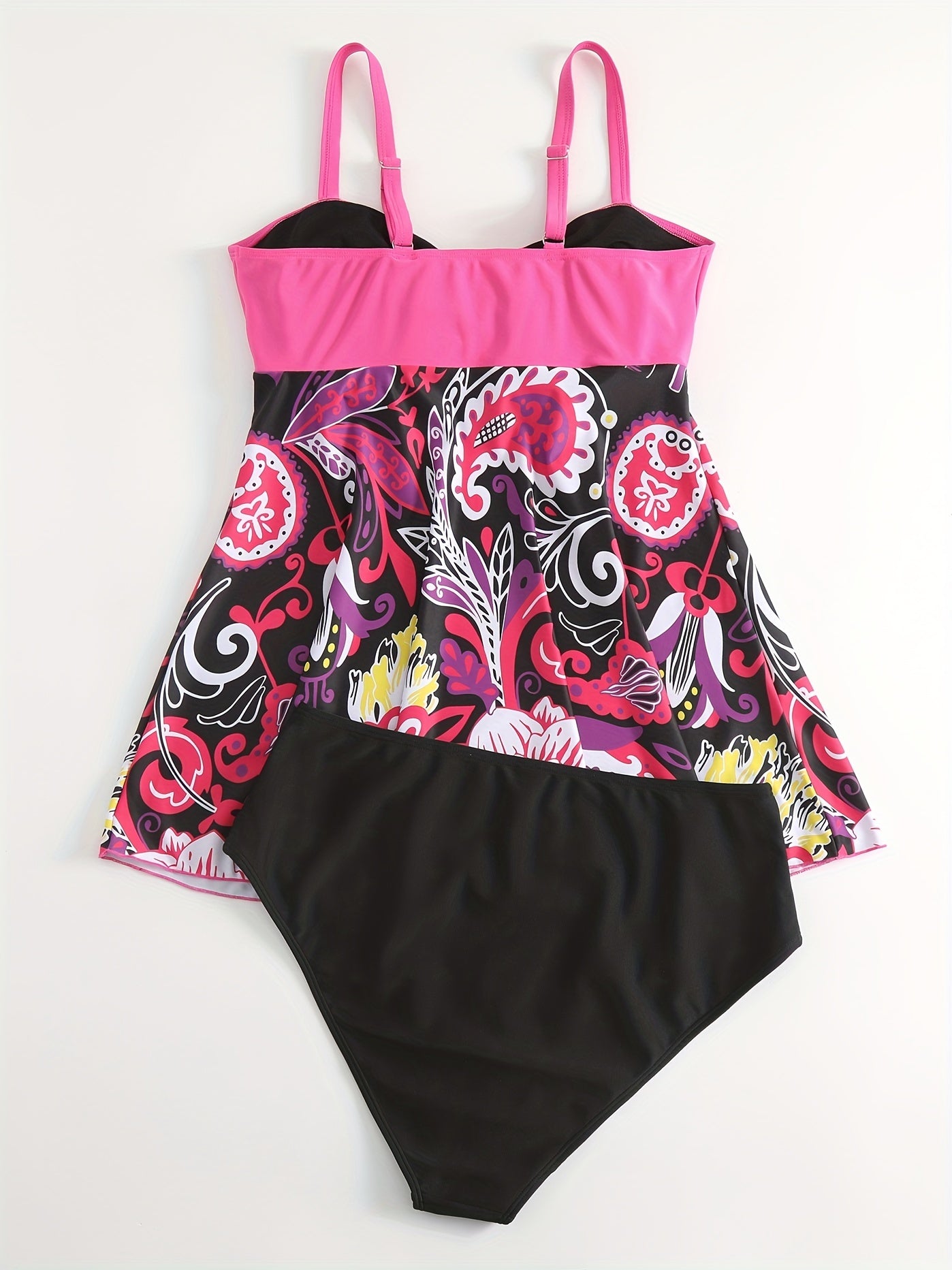  Vacay Tankini Set- Floral Bow Knot Top & Underwear 2 Piece