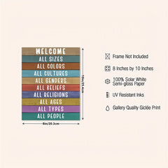 Welcome Sign Wall Decor - Classroom Rules Poster - 8X10 INCH