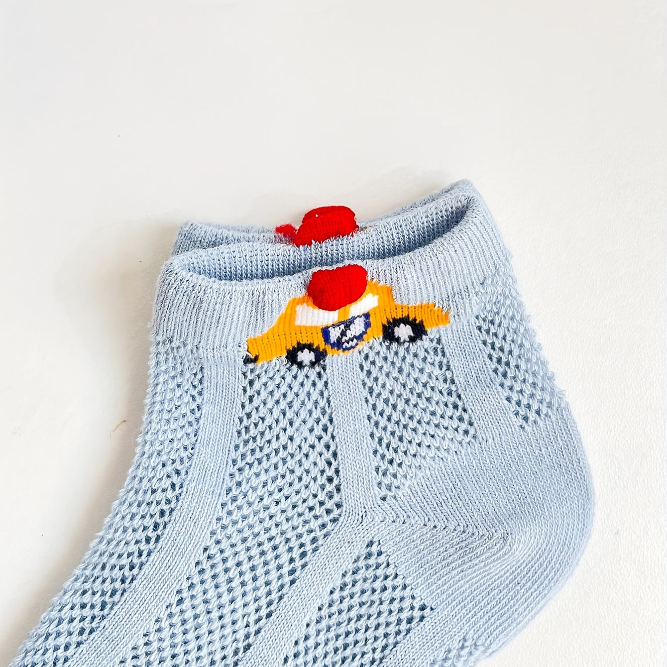 5pairs Car Breathable Soft Socks for Kids Teen