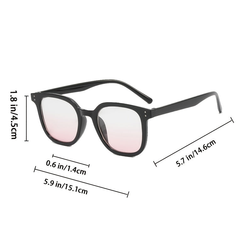 Vintage Oversized Square Sunglasses Stylish Rectangle Eyewear Women