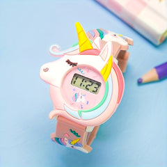 Unicorn Ice Cream Pattern Smartwatch for Parties and Birthday