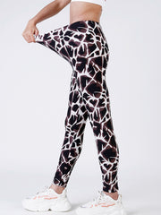 Women's Stone Print High Waist Cropped Pants