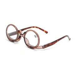 2 In 1 Reading Glasses Cosmetic Magnifier Double Lens Reversible Glasses