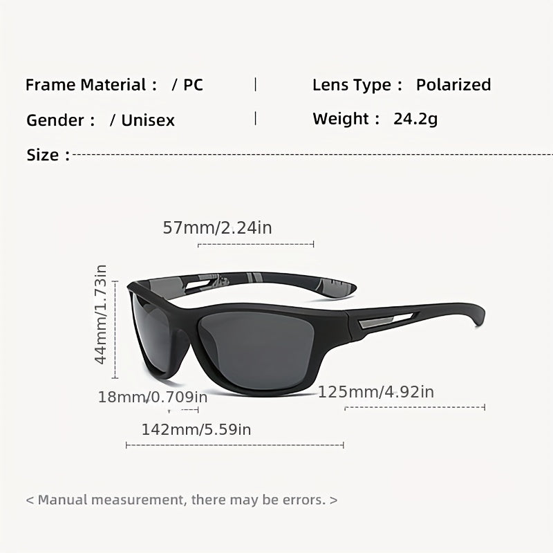 Men's Polarized Ski Cycling Fishing Sunglasses with Windproof Goggles