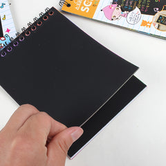 Scratch Art Book 10 Sheets Paper & Pen Craft 14x14 for Drawing Painting Gift