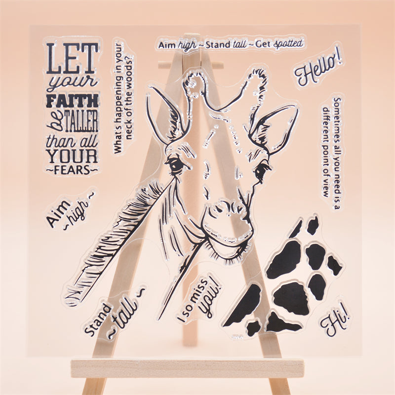Giraffe Clear Transparent Silicone Stamps DIY Scrapbooking Album Crafts